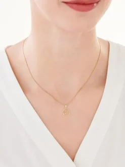 Złota zawieszka - litera M