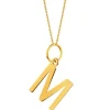 Złota zawieszka - litera M