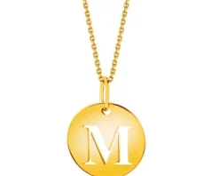 Złota zawieszka - litera M