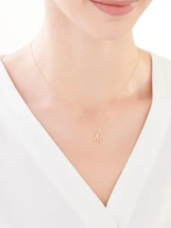 Złota zawieszka - litera M