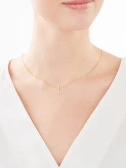 Złota zawieszka - litera M