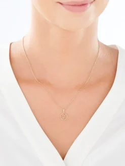 Złota zawieszka - litera N