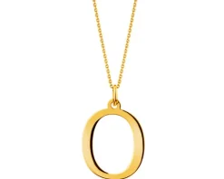 Złota zawieszka - litera O