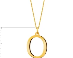 Złota zawieszka - litera O
