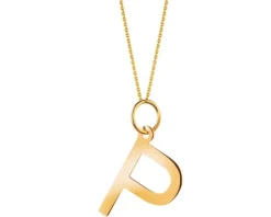 Złota zawieszka - litera P