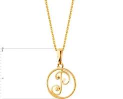 Złota zawieszka - litera P