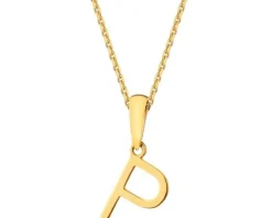Złota zawieszka - litera P