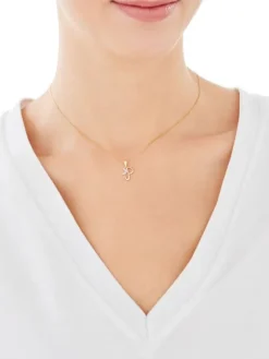 Złota zawieszka - Litera P