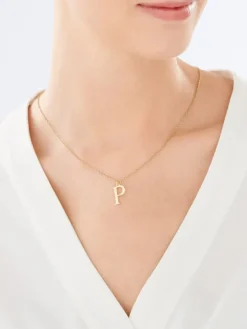 Złota zawieszka - litera P