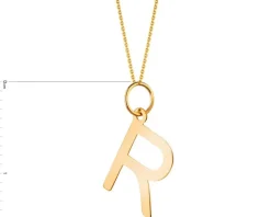 Złota zawieszka - litera R