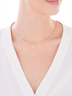 Złota zawieszka - litera R