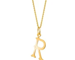 Złota zawieszka - litera R