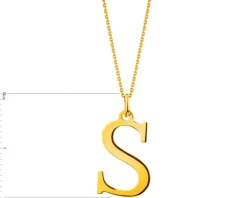 Złota zawieszka - litera S