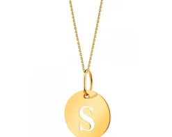 Złota zawieszka - litera S