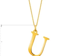 Złota zawieszka - litera U
