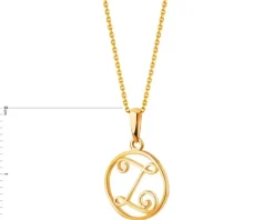 Złota zawieszka - litera Z