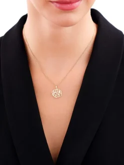 Złota zawieszka - love