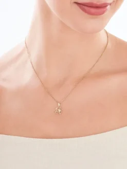 Złota zawieszka - love