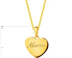 Złota zawieszka - mama