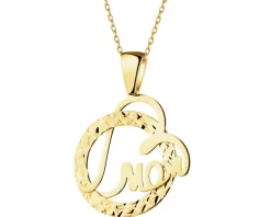 Złota zawieszka - mama