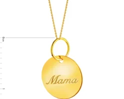 Złota zawieszka - mama