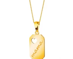 Złota zawieszka - mama