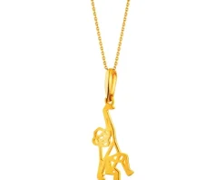 Złota zawieszka - małpa