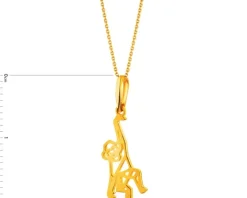 Złota zawieszka - małpa