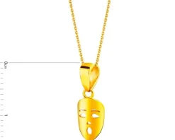 Złota zawieszka - maska