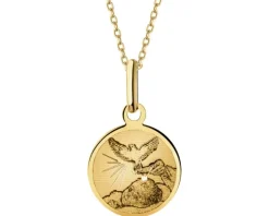 Złota zawieszka - medalik Ducha Świętego