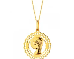 Złota zawieszka - medalik Matka Boska