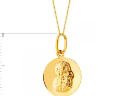 Złota zawieszka - medalik Matka Boska Częstochowska