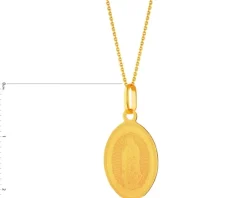 Złota zawieszka - medalik Matka Boska