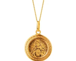 Złota zawieszka - medalik Matka Boska