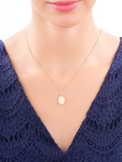 Złota zawieszka - medalik Matka Boska