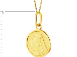 Złota zawieszka - medalik Matka Boska