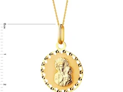 Złota zawieszka - medalik Matka Boska Częstochowska