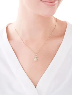 Złota zawieszka - medalik Matka Boska