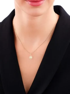 Złota zawieszka - medalik Matka Boska