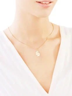 Złota zawieszka - medalik Matka Boska Częstochowska