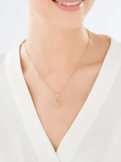 Złota zawieszka - medalik Matka Boska