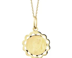 Złota zawieszka - medalik Matka Boska