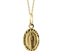 Złota zawieszka - medalik Matka Boska