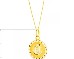 Złota zawieszka - medalik Matka Boska