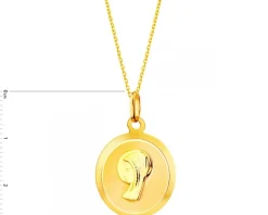 Złota zawieszka - medalik Matka Boska