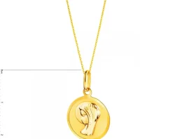 Złota zawieszka - medalik Matka Boska