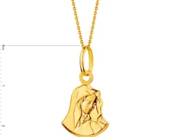 Złota zawieszka - medalik Matka Boska