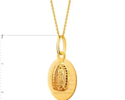 Złota zawieszka - medalik Matka Boska