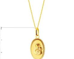 Złota zawieszka - medalik Matka Boska Częstochowska