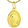 Złota zawieszka - medalik Matka Boska